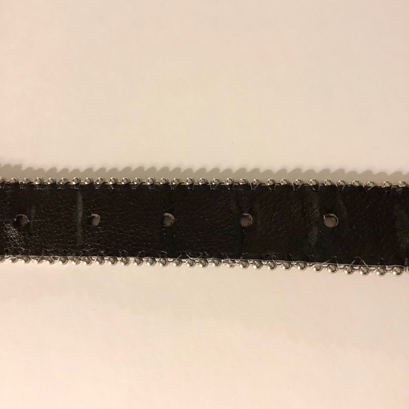 B.B. Simon Handmade Black Leather Belt - 30 - Picture 12 of 14